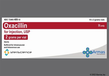 white - Oxacillin Sodium 2g Powder for Injection