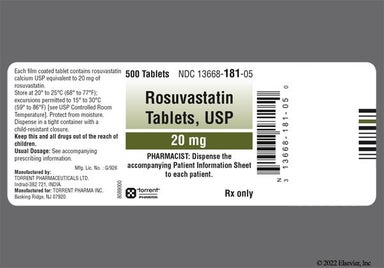 Pink Round 1181 - Rosuvastatin Calcium 20mg Tablet