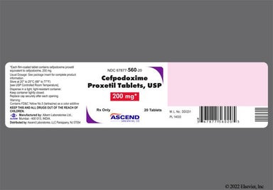 Orange Oblong A57 - Cefpodoxime Proxetil 200mg Tablet