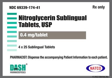 White Round 4 And V - Nitroglycerin 0.4mg Sublingual Tablet