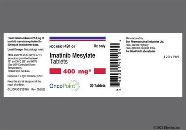 Yellow Oval 475 - Imatinib Mesylate 400mg Tablet