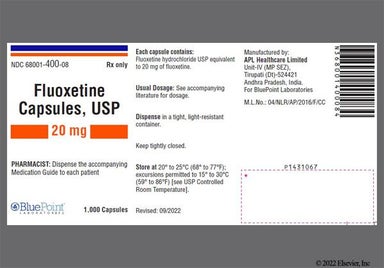 Green And White E 91 - Fluoxetine Hydrochloride 20mg Capsule