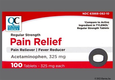White Round 57344 And M2A3 - Quality Choice Pain Relief Regular Strength 325mg Tablet