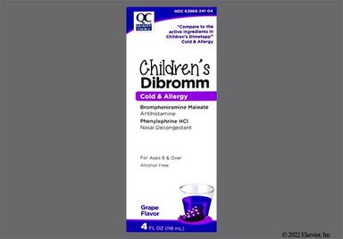 purple - Quality Choice Children's Dibromm Cold & Allergy 2mg-5mg/10ml Solution (Grape)