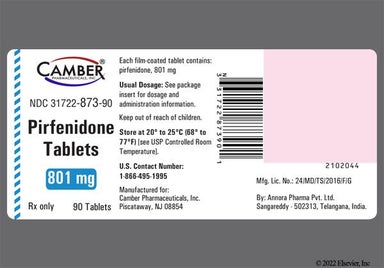Red Oval H And P 17 - Pirfenidone 801mg Tablet