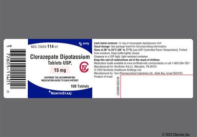 Pink Round T 47 - Clorazepate Dipotassium 15mg Tablet