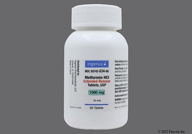 White Nl1 - Metformin Hydrochloride 1000mg Extended-Release Tablet