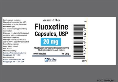 Blue And Green Sg 114 - Fluoxetine Hydrochloride 20mg Capsule