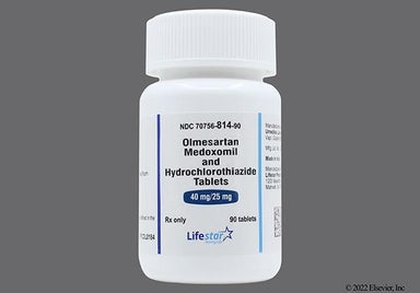 Pink Oval 25 And Olh - Olmesartan Medoxomil/Hydrochlorothiazide 40mg-25mg Tablet