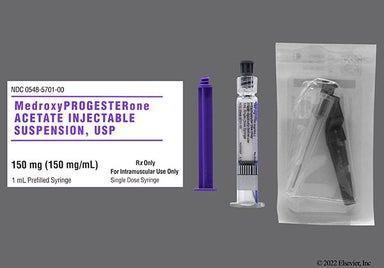 white - Medroxyprogesterone Acetate 150mg/mL Suspension for Injection