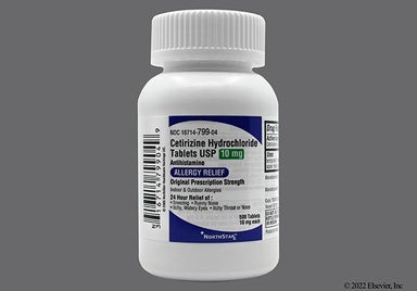White Round X And 36 - Cetirizine Hydrochloride 10mg 24 Hour Allergy Relief Tablet