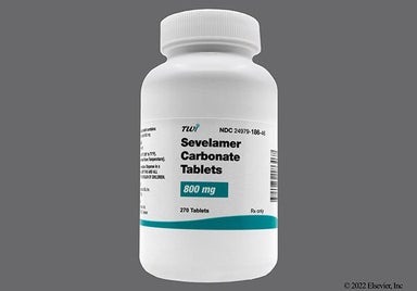 White Oval T186 - Sevelamer Carbonate 800mg Tablet