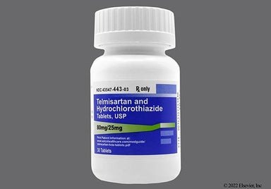 White And Yellow Oblong S593 - Telmisartan/Hydrochlorothiazide 80mg-25mg Tablet