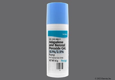 yellow - Adapalene/Benzoyl Peroxide Pump 0.1%-2.5% Topical Gel