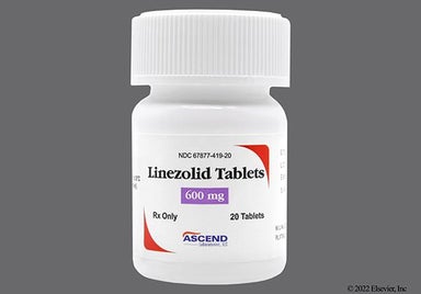 White Oblong Lin 600 - Linezolid 600mg Tablet