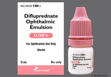 white - Difluprednate 0.05% Ophthalmic Emulsion