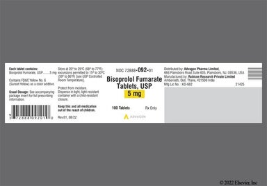 Peach Round Logo F1 - Bisoprolol Fumarate 5mg Tablet