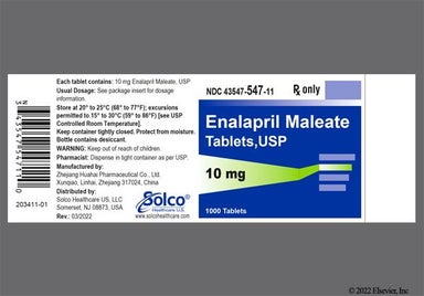 Red Triangle S 7 - Enalapril  Maleate 10mg Tablet