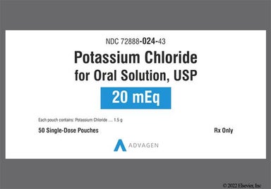 orange and pink - Potassium Chloride 20mEq Powder for Solution