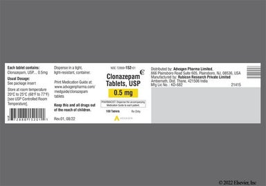 Orange Round Logo 66 - Clonazepam 0.5mg Tablet