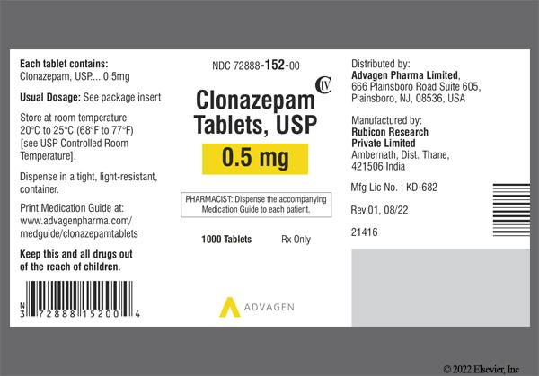 Clonazepam 0.5mg tab