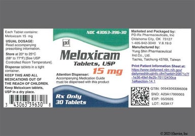 Yellow Round 100 - Meloxicam 15mg Tablet