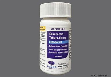 White Round Lt 12 - Guaifenesin 400mg Tablet
