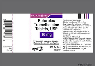White Round 17 And 10 - Ketorolac Tromethamine 10mg Tablet