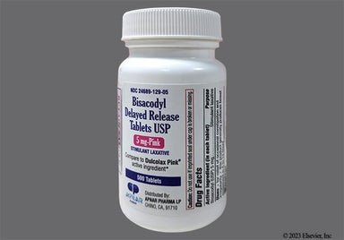 Pink Round F - Bisacodyl 5mg Delayed-Release Tablet