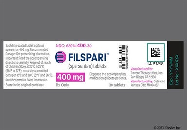 White Oval 021 - FILSPARI 400mg Tablet
