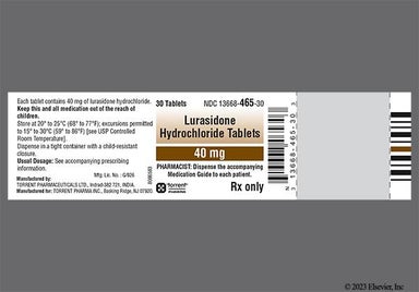 White Round 65 - Lurasidone Hydrochloride 40mg Tablet