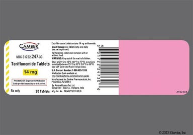 White Round H And T41 - Teriflunomide 14mg Tablet