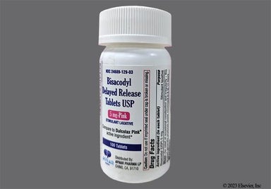 Pink Round F - Bisacodyl 5mg Delayed-Release Tablet