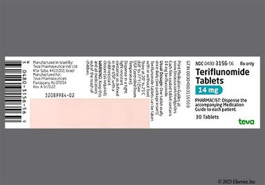 Blue Round Tv And Y12 - Teriflunomide 14mg Tablet