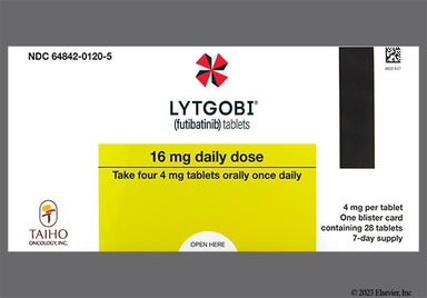 White Round Fbn And 4Mg - LYTGOBI 16mg Daily Dose Tablet