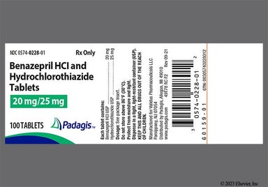 Red Oblong Lotensin Hct And 454 454 - Benazepril Hydrochloride/Hydrochlorothiazide 20mg-25mg Tablet