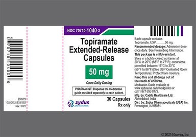 Beige And White 1040 - Topiramate 50mg Extended-Release Capsule (Once-Daily)