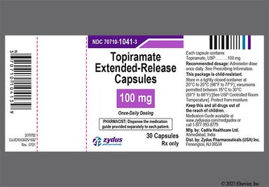 Orange And White 1041 - Topiramate 100mg Extended-Release Capsule (Once-Daily)