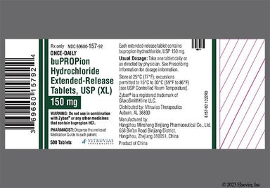 White Round ST 150 - Bupropion Hydrochloride 150mg Extended-Release (XL) Tablet
