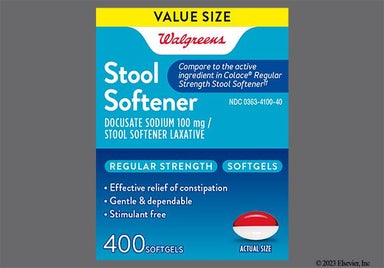 Red And White Pc18 - Walgreens Stool Softener Regular Strength 100mg Softgel