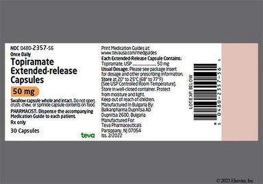 Yellow Wpi 2357 - Topiramate 50mg Extended-Release Capsule (Once-Daily)