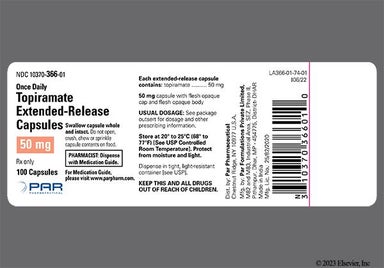 Pink Par C366 - Topiramate 50mg Extended-Release Capsule (Once-Daily)