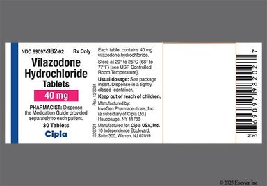 Blue Oval 546 And Ig - Vilazodone Hydrochloride 40mg Tablet