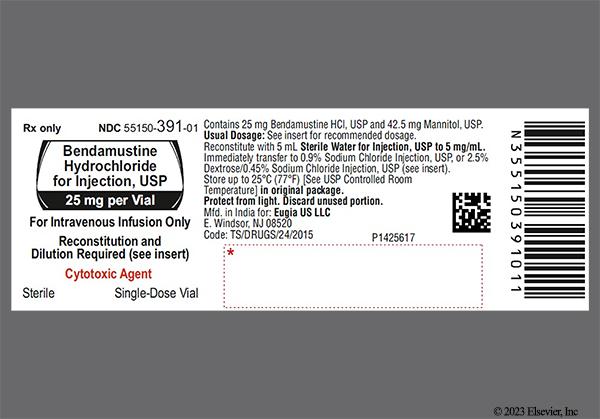 white - Bendamustine Hydrochloride 25mg Powder for Injection