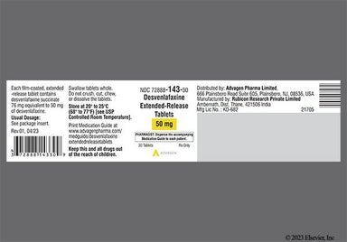 Pink Round Logo A42 - Desvenlafaxine 50mg Extended-Release Tablet