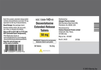 Pink Round Logo A42 - Desvenlafaxine 50mg Extended-Release Tablet