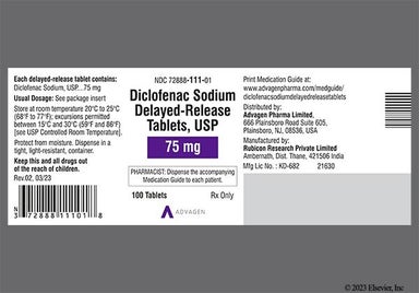 Brown Round Logo12 - Diclofenac Sodium 75mg Delayed-Release Tablet
