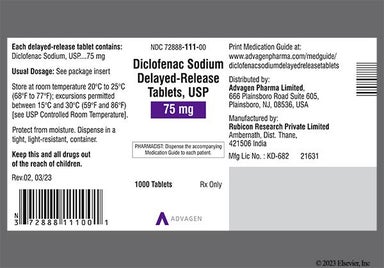 Brown Round Logo12 - Diclofenac Sodium 75mg Delayed-Release Tablet