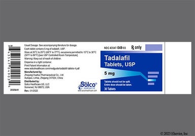 Yellow Oval 049 - Tadalafil 5mg Tablet