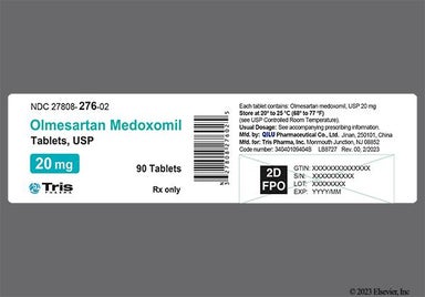 White Round 41 - Olmesartan Medoxomil 20mg Tablet